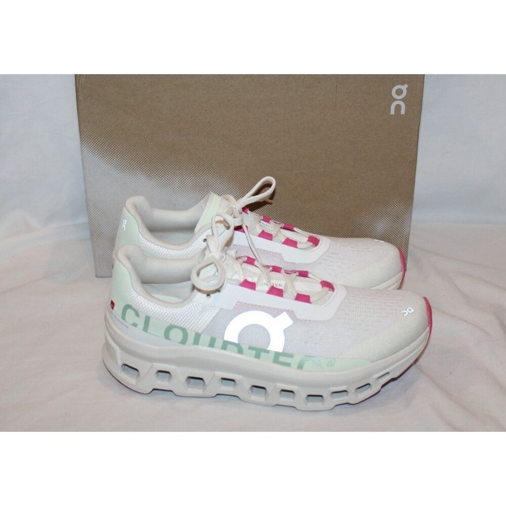 ON CLOUD WOMEN'S CLOUDMONSTER ATHLETIC RUNNING SHOES WHITE LIMA NIB 8